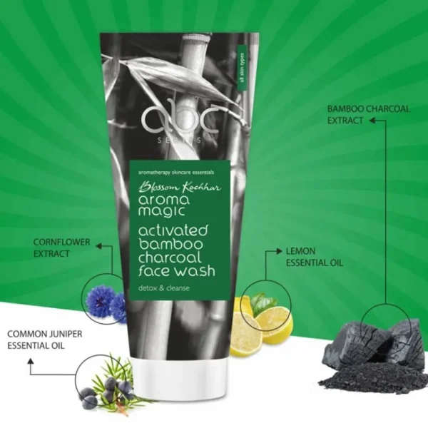 Aroma Magic Activated Bamboo Charcoal Face Wash 100ml - Image 2