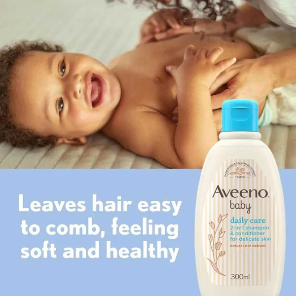 Aveeno Baby Daily Care 2 in 1 Shampoo & Conditioner 300ml - Image 2