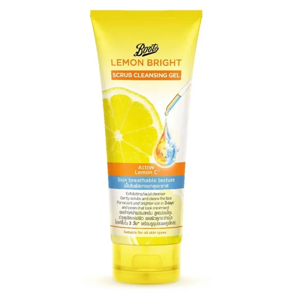 Boots Lemon Bright Scrub Gel Facewash 100ml