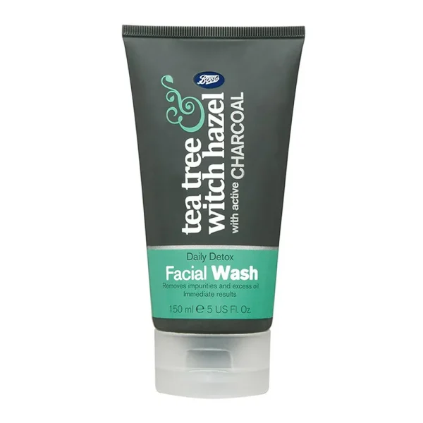 Boots Tea Tree & Witch Hazel Charcoal Facial Wash 150ml