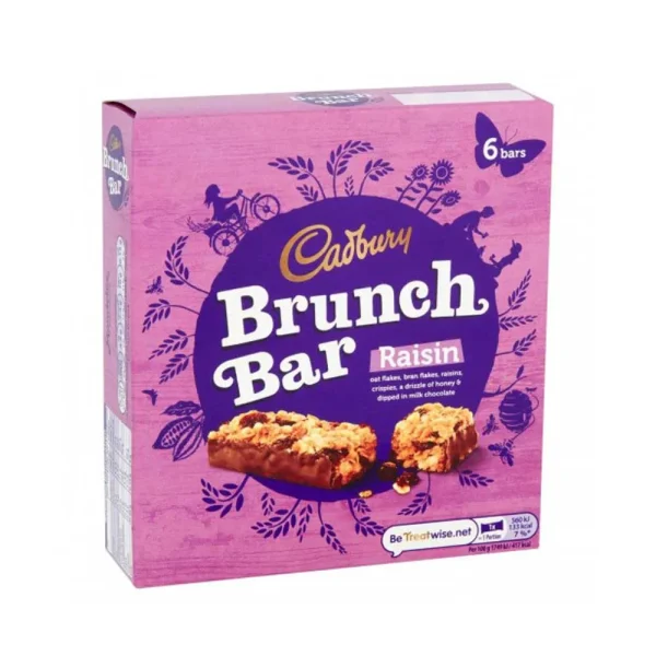 Cadbury Brunch Bar Raisin Pack 6pcs