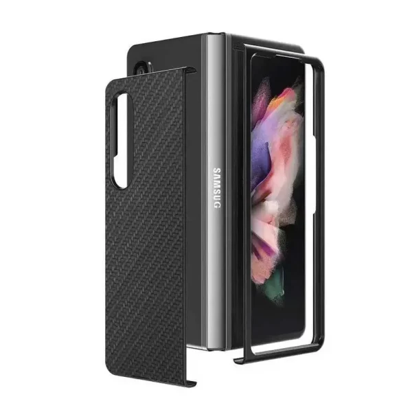 Carbon Fiber Folding Design Case for Samsung Galaxy Z Fold 3 Black