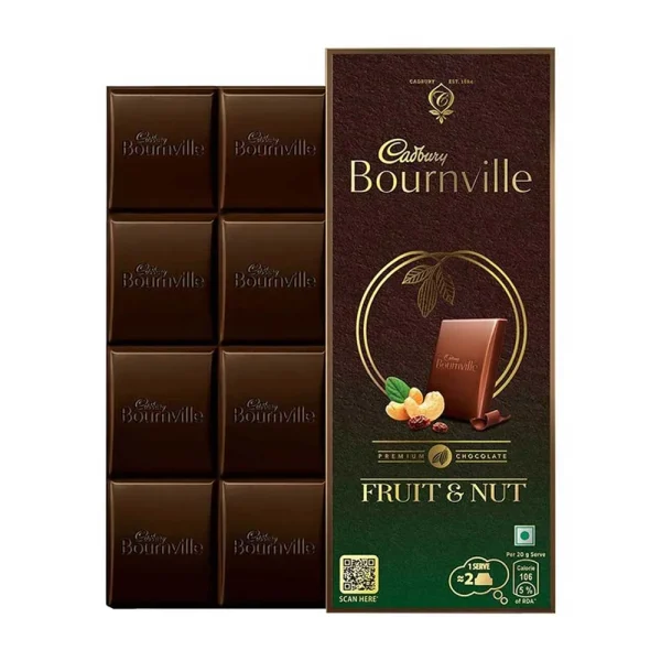 Cadbury Bournville Fruit & Nut Premium Dark Chocolate Bar 80g