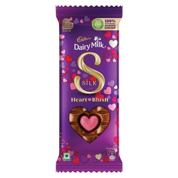 Cadbury Dairy Milk Silk Heart Blush Chocolate Bar 150g