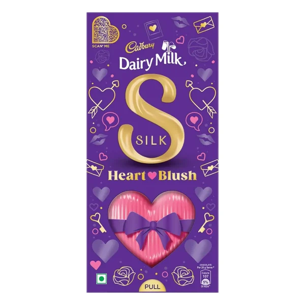 Cadbury Dairy Milk Silk Valentines Heart Blush Chocolate Bar 250g