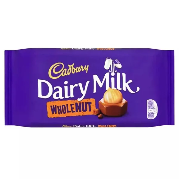 Cadbury Dairy Milk Whole Nut Bar 200g