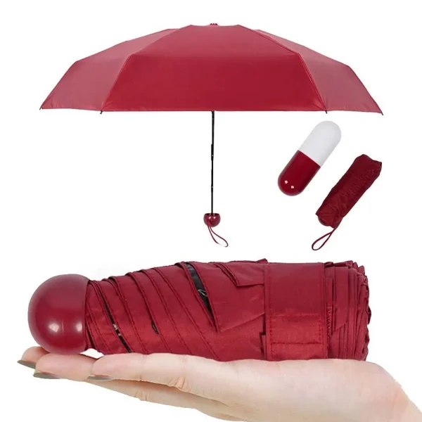 Capsule Umbrella Lightweight UV Protection Mini Folding Portable Design