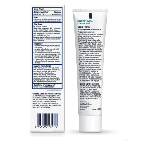 CeraVe Acne Control Gel with AHA & BHA 40g - Image 2