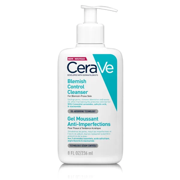 CeraVe Blemish Control Cleanser for Blemish Prone Skin with Hyaluronic Acid & Ceramides 236ml