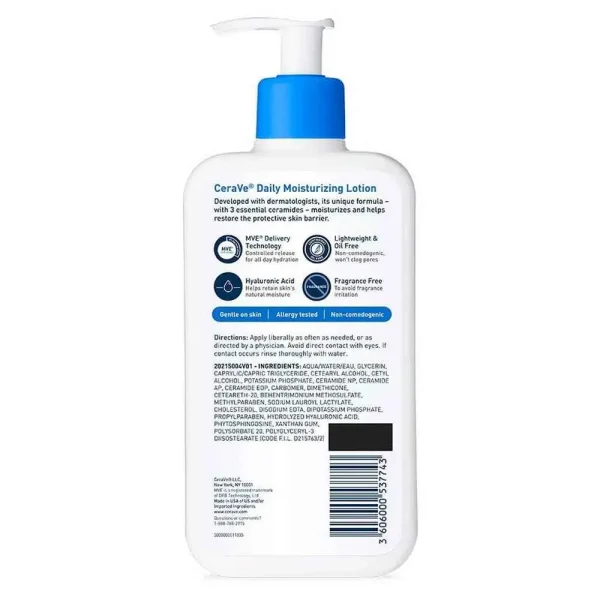 CeraVe Daily Moisturising Lotion for Normal to Dry Skin 355ml - Image 2