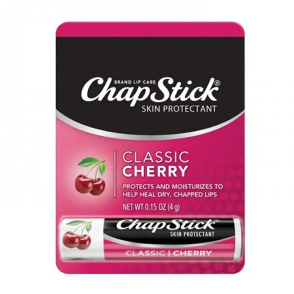 ChapStick Classic Cherry Flavor Skin Protectant Lip Balm