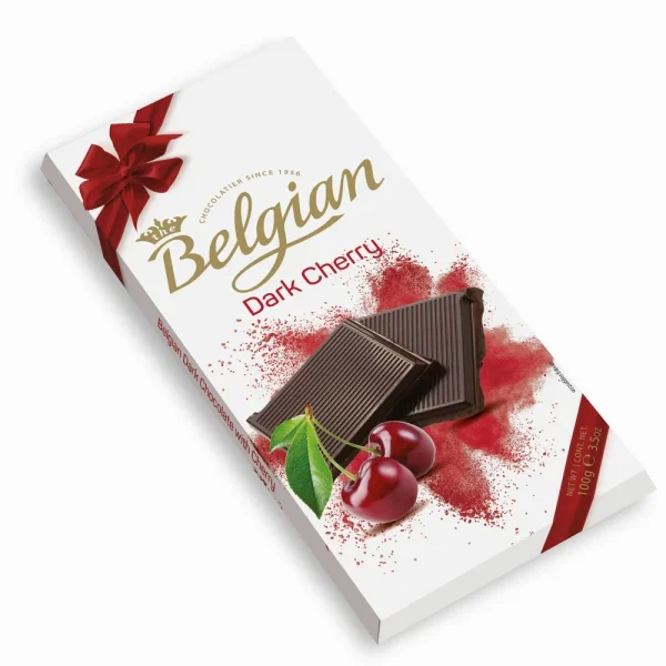 Belgian Dark Chocolate Bar with Cherry 100g