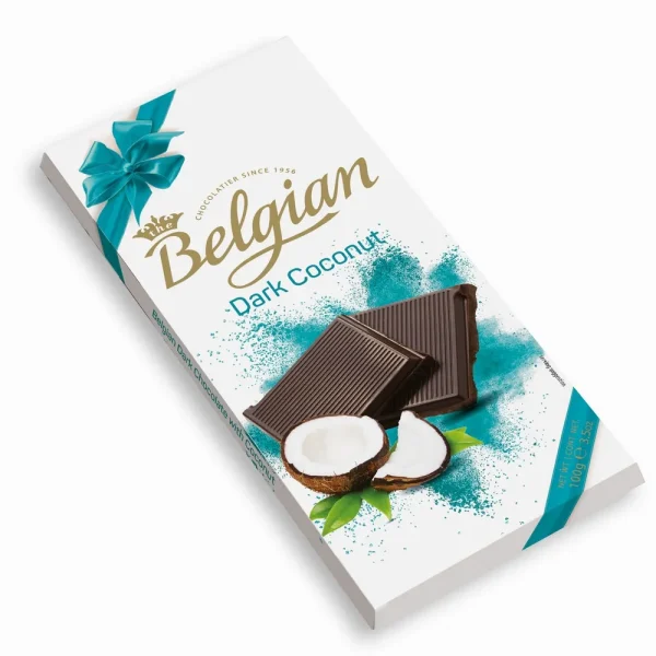 Belgian Dark Chocolate Bar with Coconut 100g