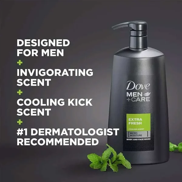 Dove Men+ Care Sport Fresh Body and Face Wash 650ml - Image 2