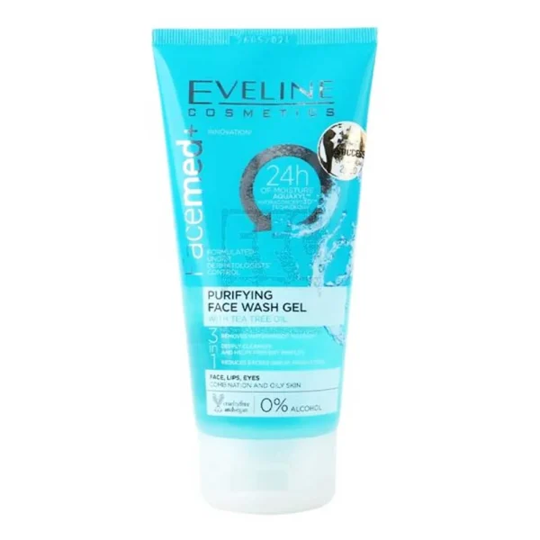 Eveline FaceMed+ Purifying Face Wash Gel with Tea Tree Oil for Skin 150ml