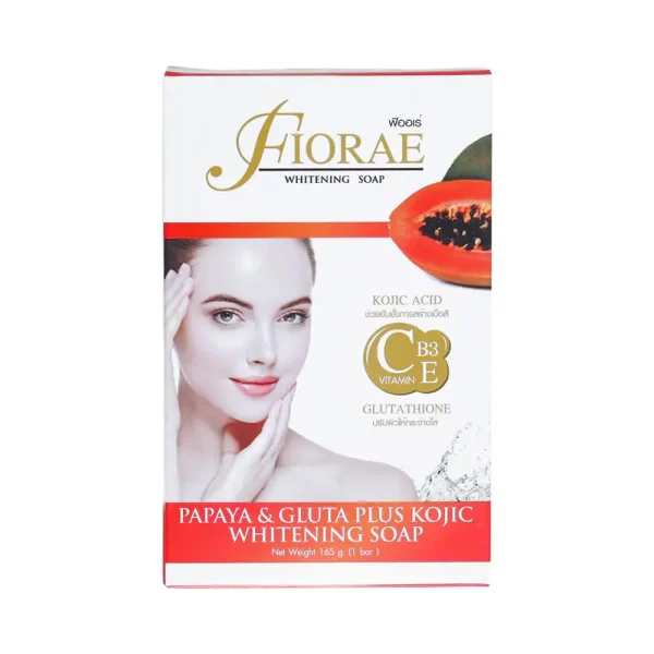 Fiorae Whitening Soap Papaya and Gluta Plus Kojic 165g