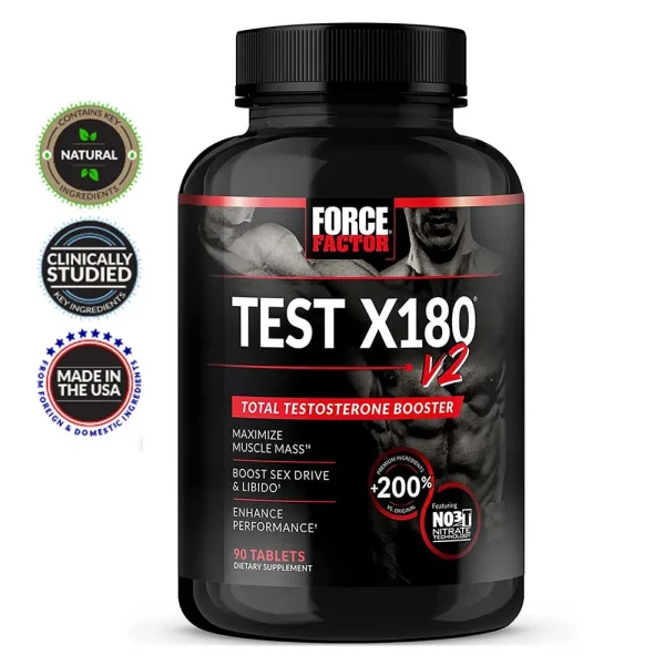 Force Factor Test X180 V2 Total Testosterone Booster for Men