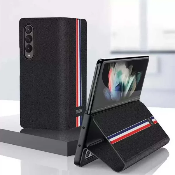 GKK Samsung Galaxy Z Fold 3 5G PU Leather Magnetic Flip Case - Image 2