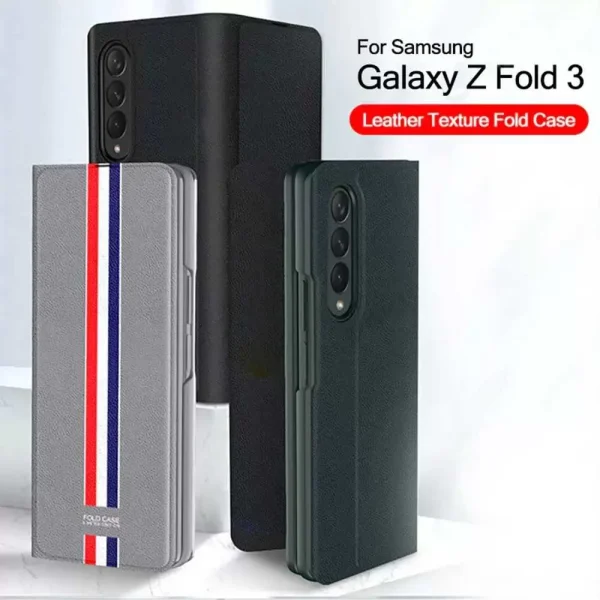 GKK Samsung Galaxy Z Fold 3 5G PU Leather Magnetic Flip Case - Image 5