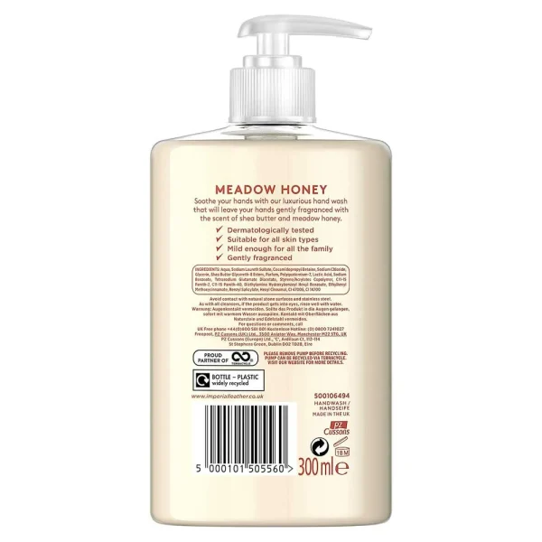 Imperial Leather Handwash Meadow Honey and Shea Butter 300ml - Image 2