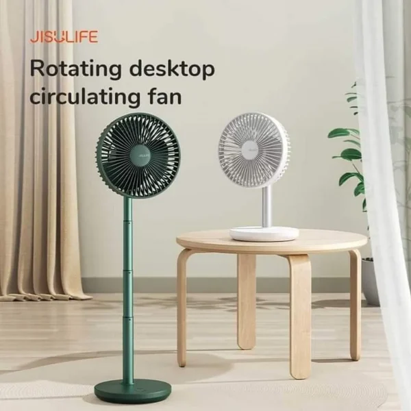 Jisulife FA13P Oscillating Extendable Cordless Rechargeable Desk Fan - Image 6