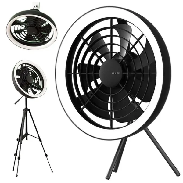 Jisulife FA17 Remote Controller LED Ceiling Floor & Desk Fan with Tripod