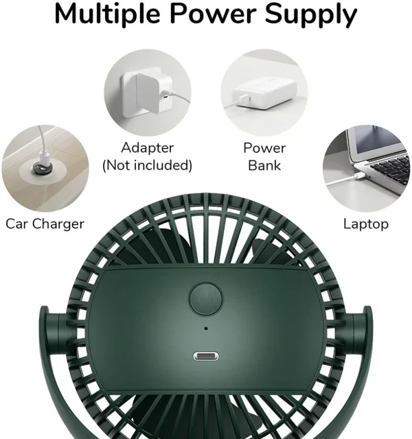 Jisulife FA29/FA29A Clip on Desk Fan 4 Speed Modes Rechargeable 4000mAh - Image 5