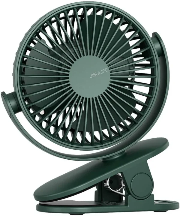 Jisulife FA29/FA29A Clip on Desk Fan 4 Speed Modes Rechargeable 4000mAh