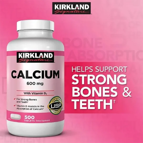 Kirkland Signature Calcium 600mg with Vitamin D3 - Image 2