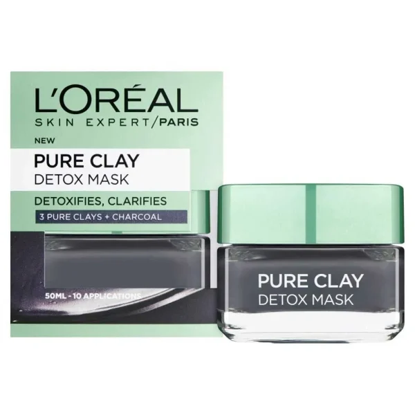 L'Oreal Pure Clay Detox Mask Black 50ml