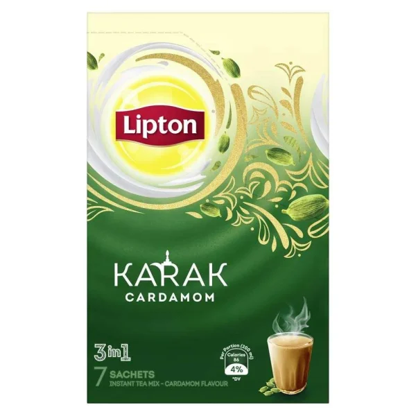 Lipton Karak 3in1 Instant Tea Cardamom 7 Sachets 142g