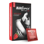 Manforce Xotic 1500 Dots Strawberry Flavoured Condoms 10Pcs