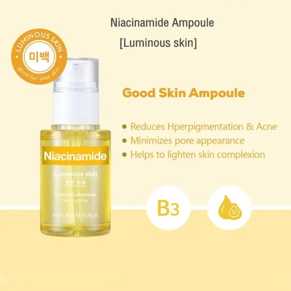 Nature Republic Good Skin Niacinamide Ampoule 30ml - Image 2