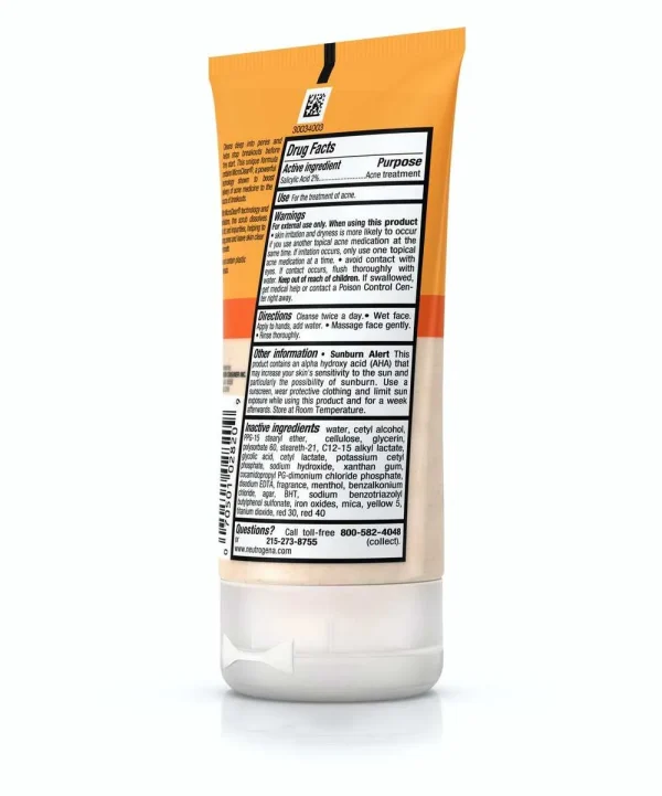 Neotrogena Oil Free Acne Wash Daily Scrub 124ml - Image 3