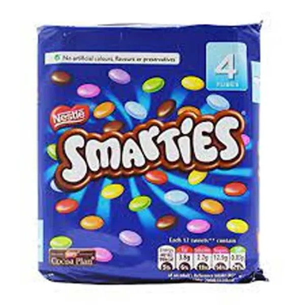 Nestle Smarties 4 Tubes Milk Chocolate 152g