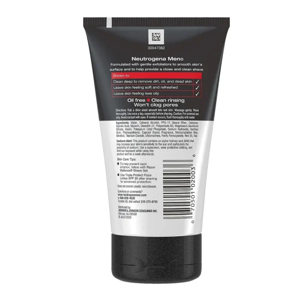 Neutrogena Men Razor Defense Face Scrub 124ml - Image 2