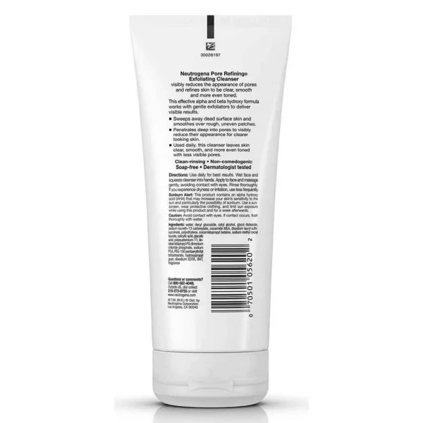 Neutrogena Pore Refining Exfoliating Cleanser 198ml - Image 2