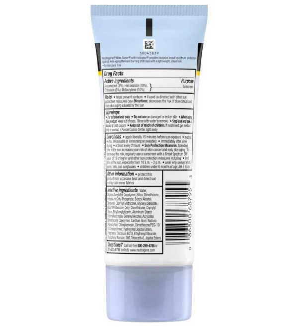 Neutrogena Ultra Sheer Dry-Touch Broad Spectrum SPF 45 Sunscreen 88ml - Image 2