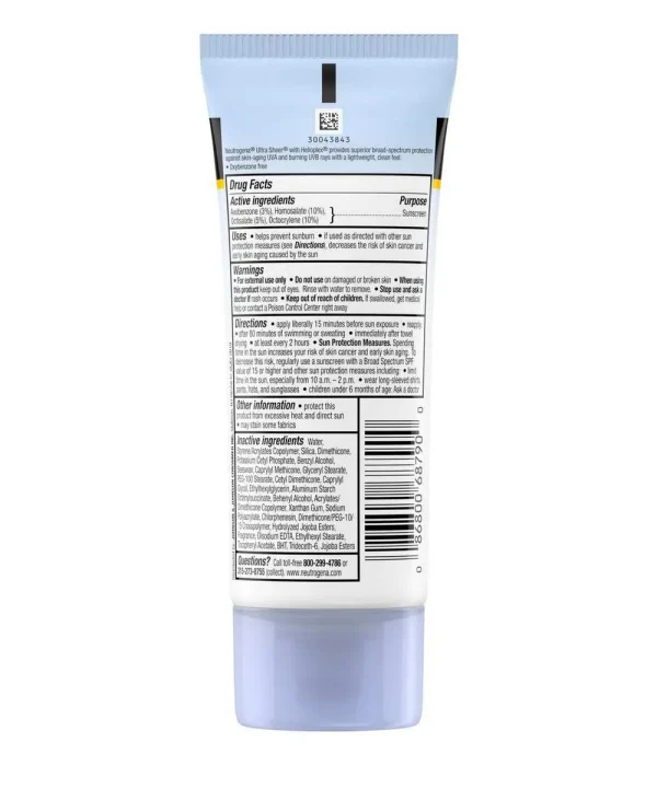 Neutrogena Ultra Sheer Dry-Touch Broad Spectrum SPF 55 Sunscreen 88ml - Image 2