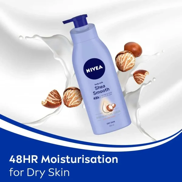 Nivea Smooth Milk Body Lotion For Dry Skin 200ml - Image 2