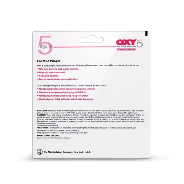 OXY 5 Acne Pimple Medication 25g - Image 2