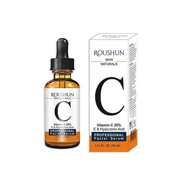 Roushun Skin Naturals Vitamin C 20 Percent E And Hyaluronic Acid Facial Serum 30ml