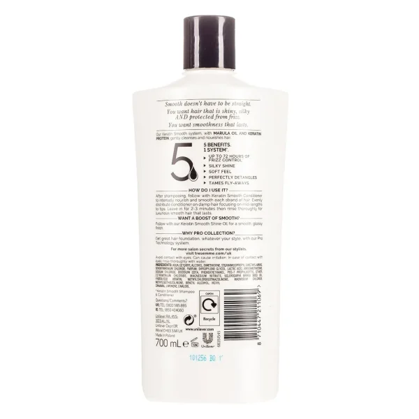 TRESemmé Pro Collection Keratin Smooth Conditioner with Marula Oil 700ml - Image 2