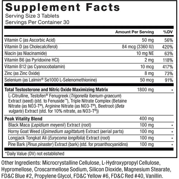 Force Factor Test X180 V2 Total Testosterone Booster for Men - Image 3