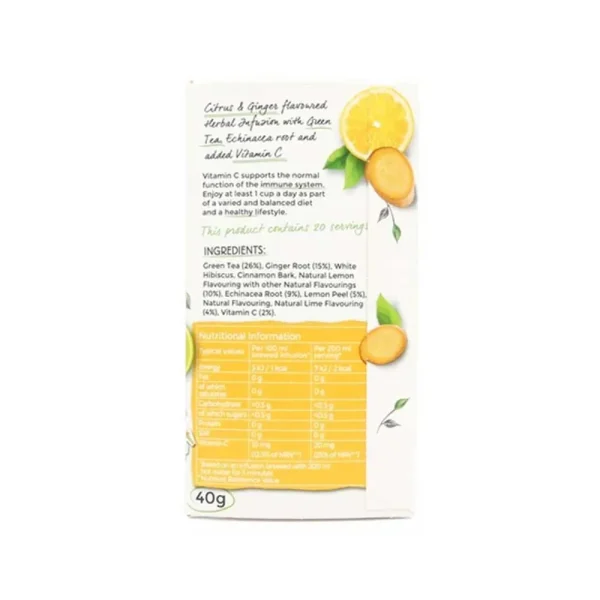 Twinings Superblends Defence Citrus & Ginger with Green Tea & Echinacea - Image 2