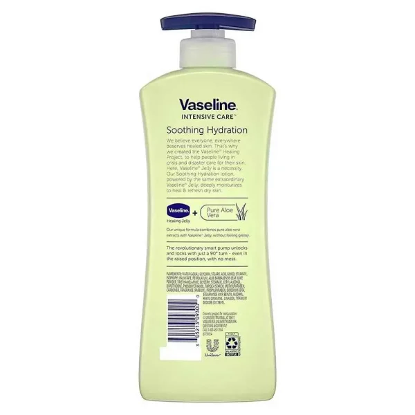 Vaseline Body Lotion Intensive Care Soothing Hydration with Triple Hydration Complex 600ml - Image 2