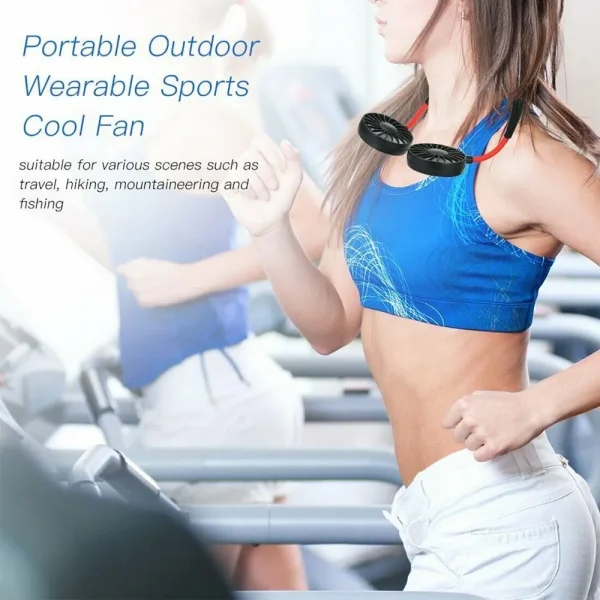 Multi Function Adjustable Portable Wearable Sport Cool Fan - Image 2