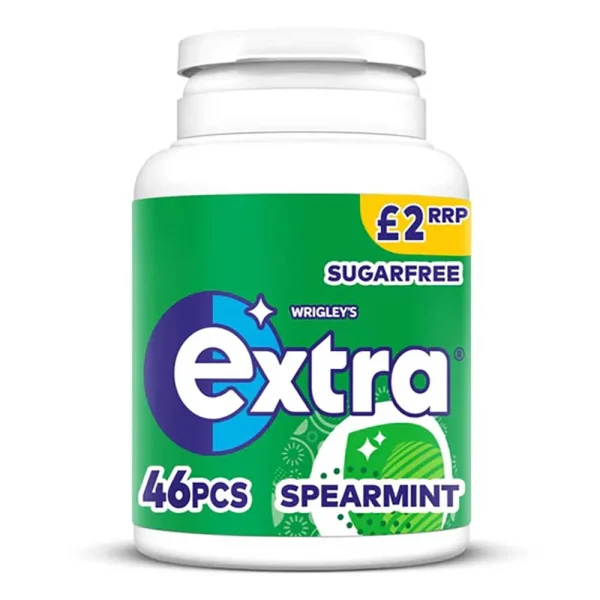 Wrigley's Extra Spearmint Sugarfree Chewing Gum Bottle 46pcs