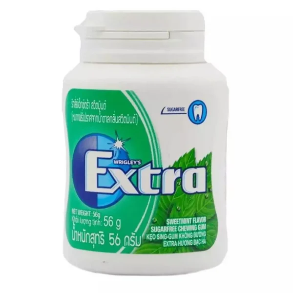 Wrigley's Extra Sweetmint Flavour Sugar Free Chewing Gum Bottle 56g