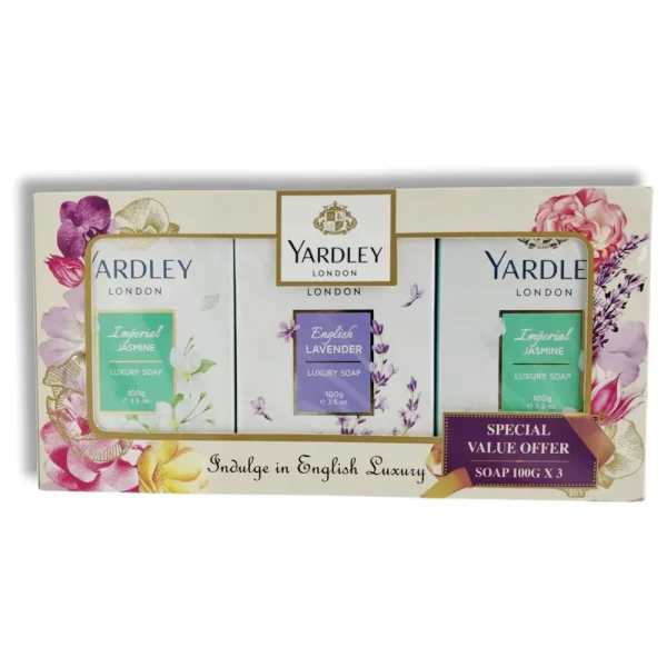 Yardley London Imperial Jasmine & Lavender Soap Special Value Offer Pack of 3*100g - Image 2